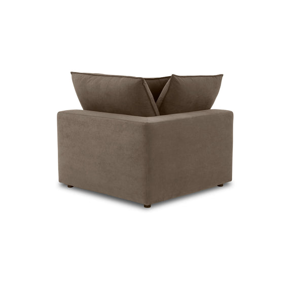 Cali Chocolate Brown Performance Velvet Corner Chair - Image 5