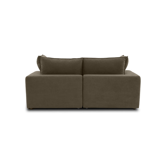 Cali 80" Chocolate Brown Performance Velvet Loveseat - Image 4