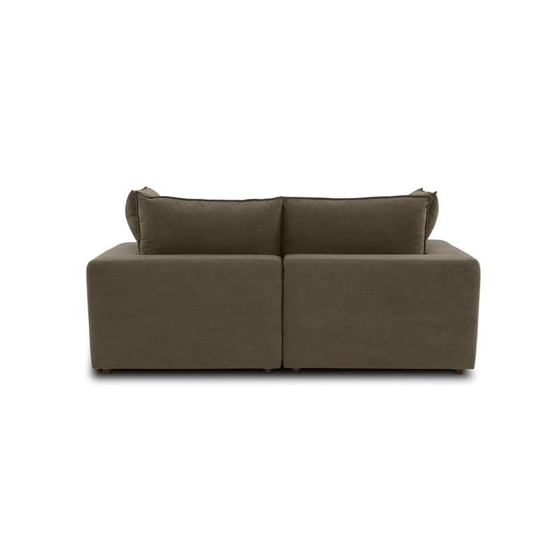 Cali 80" Chocolate Brown Performance Velvet Loveseat - Image 4