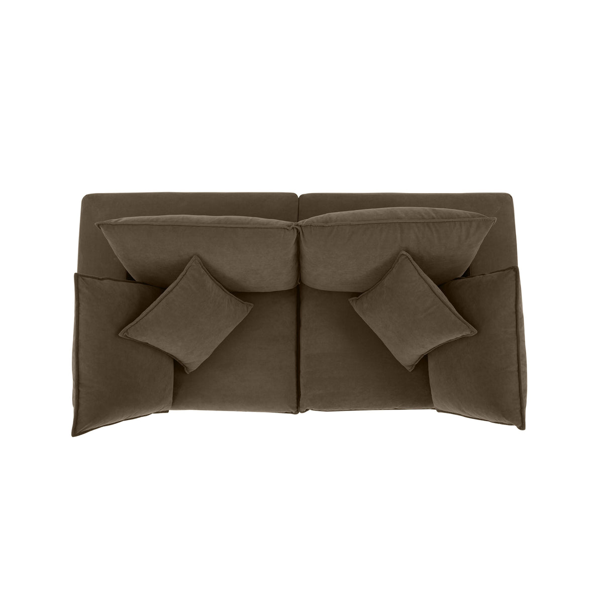 Cali 80" Chocolate Brown Performance Velvet Loveseat - Image 5