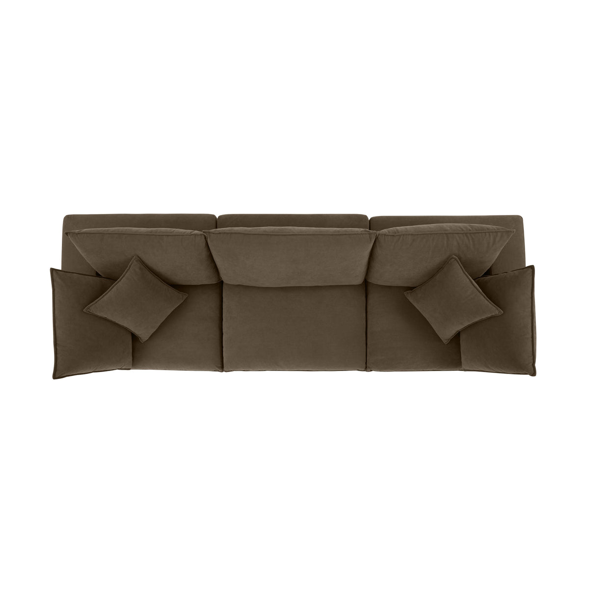 Cali 120" Chocolate Brown Performance Velvet Modular Sofa - Image 4