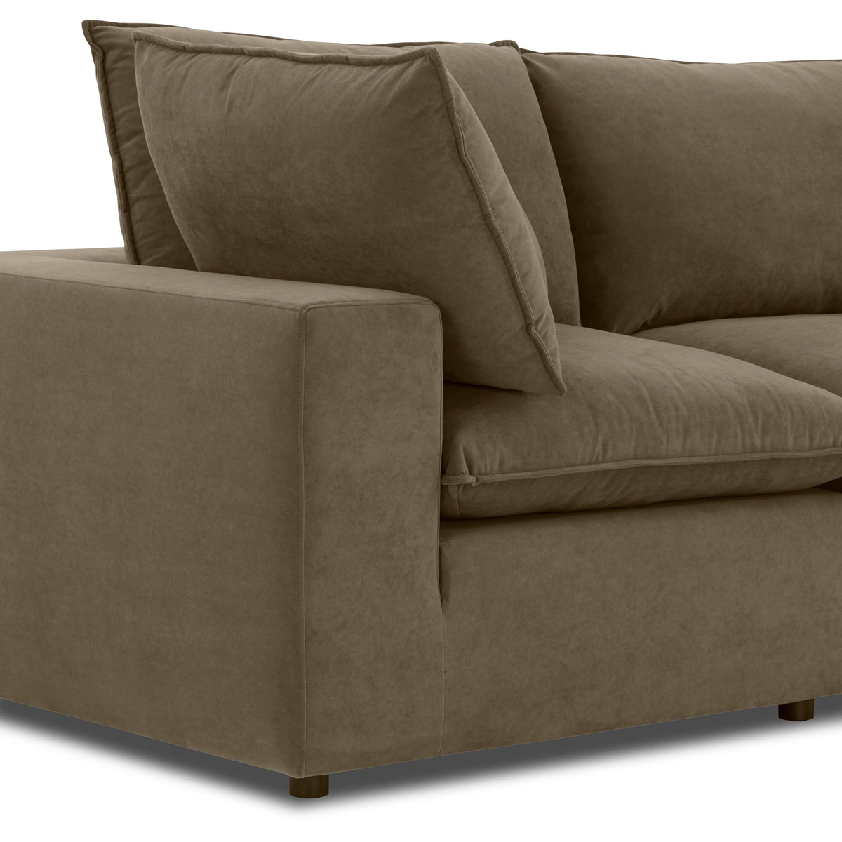 Cali 120" Chocolate Brown Performance Velvet Modular Sofa - Image 5