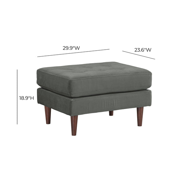 Cave Performance Velvet Ottoman - Image 6