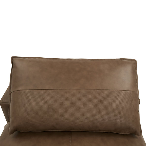 Cali Brown Leather Modular Armless Chair - Image 6