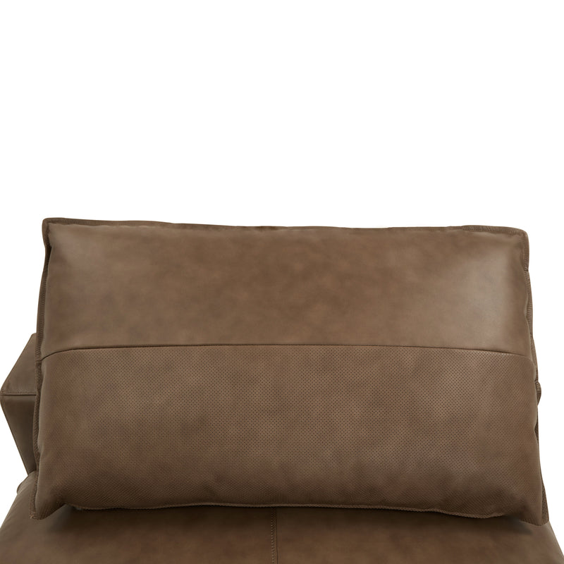 Cali Brown Leather Modular Armless Chair - Image 6