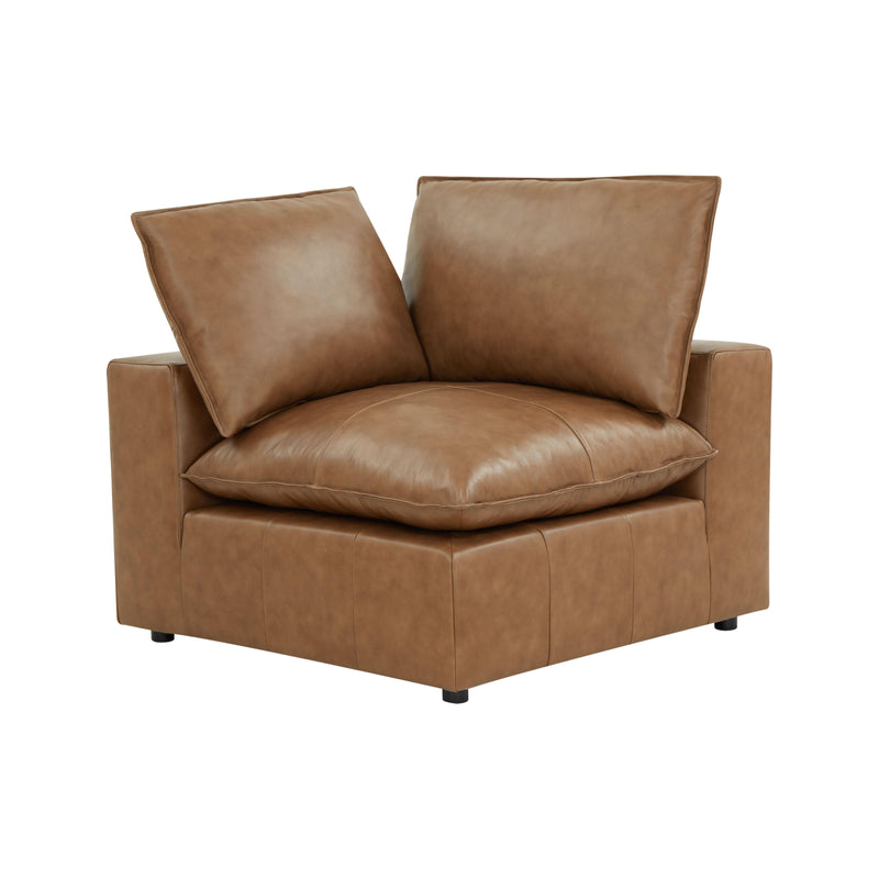 Cali Brown Leather Modular Corner Chair - Image 7