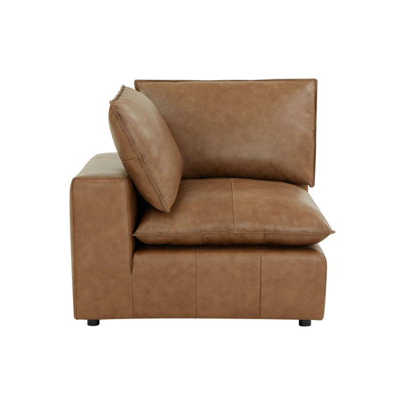 Cali Brown Leather Modular Corner Chair - Image 8