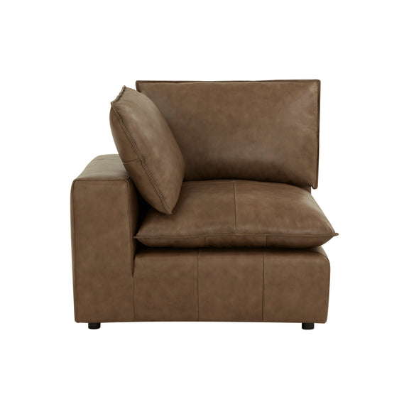 Cali Brown Leather Modular Corner Chair - Image 2