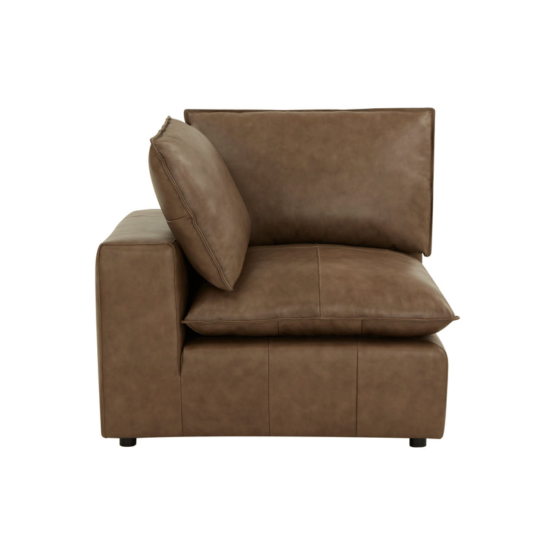 Cali Brown Leather Modular Corner Chair - Image 2