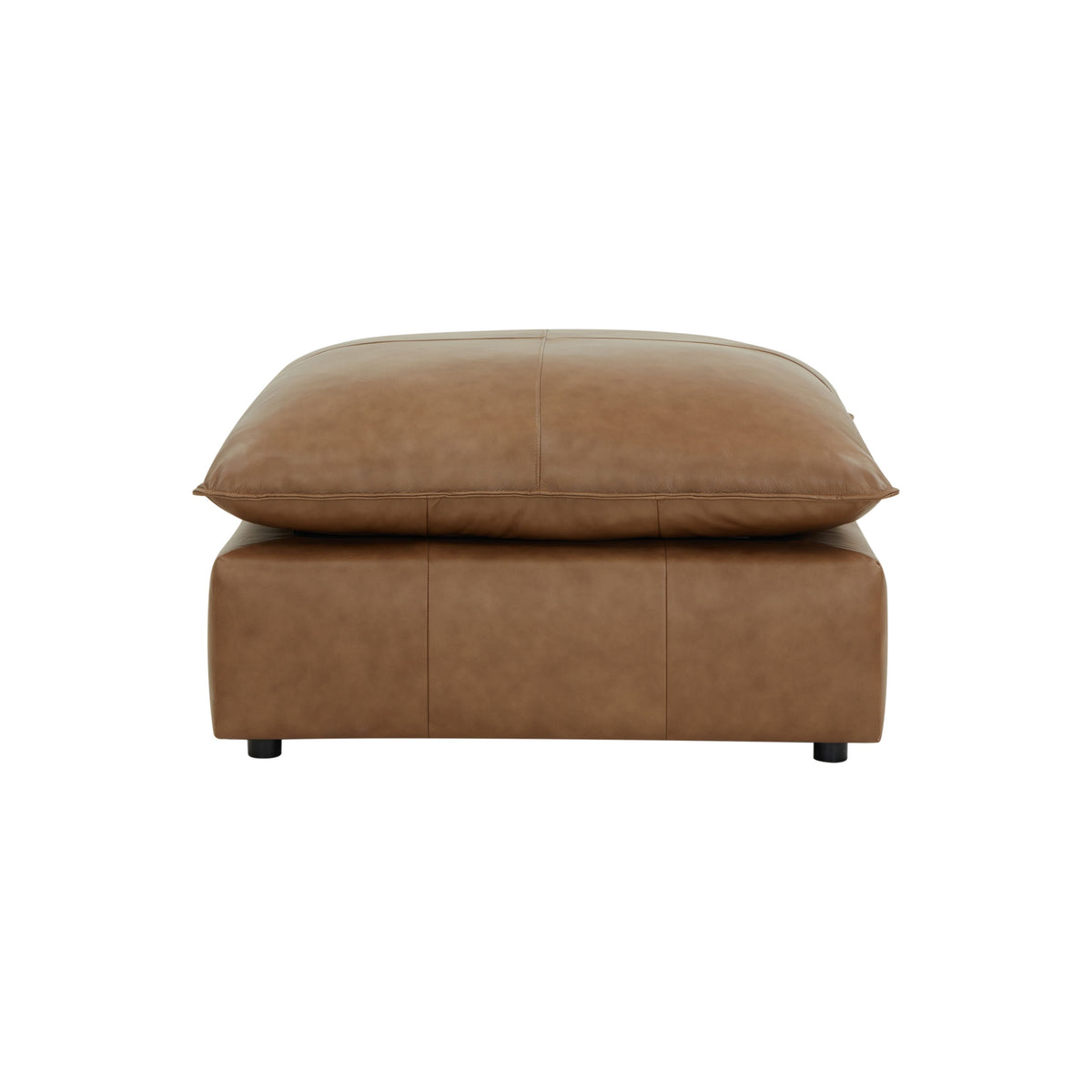 Cali Brown Leather Ottoman - Image 4