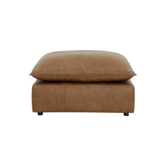 Cali Brown Leather Ottoman - Image 4