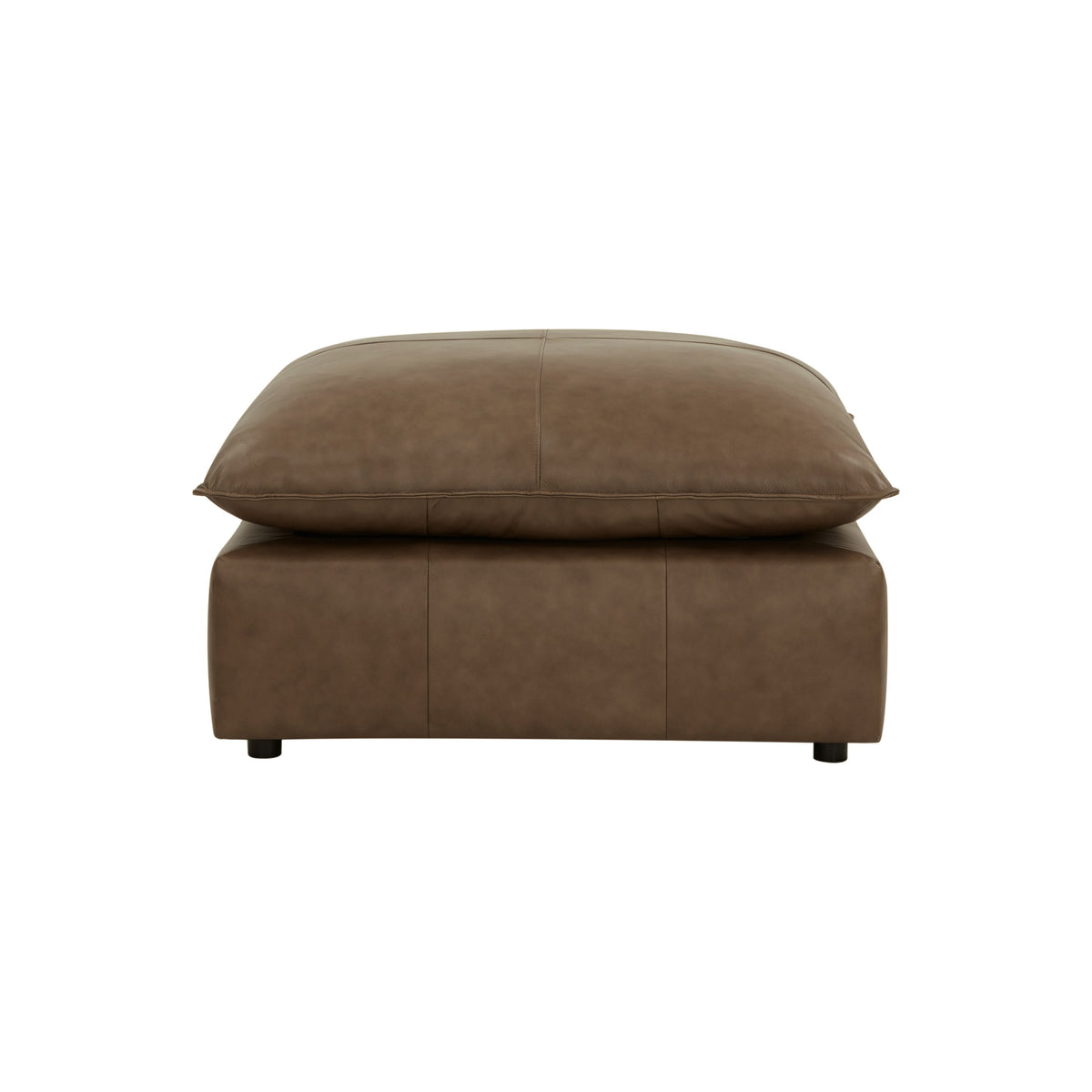 Cali Brown Leather Ottoman - Image 2