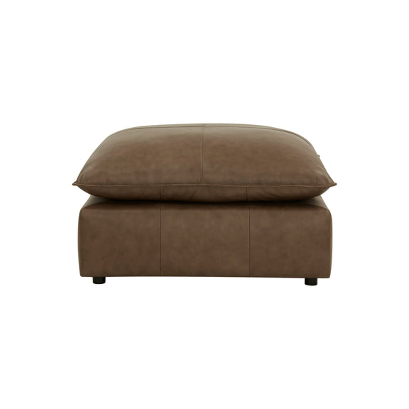 Cali Brown Leather Ottoman - Image 2