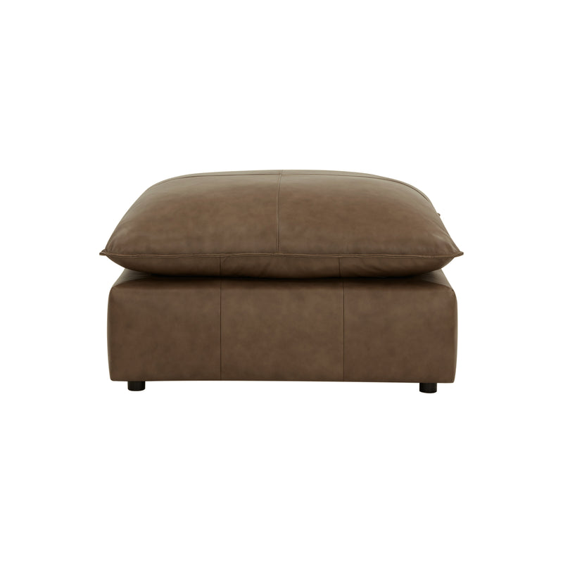 Cali Brown Leather Ottoman - Image 2