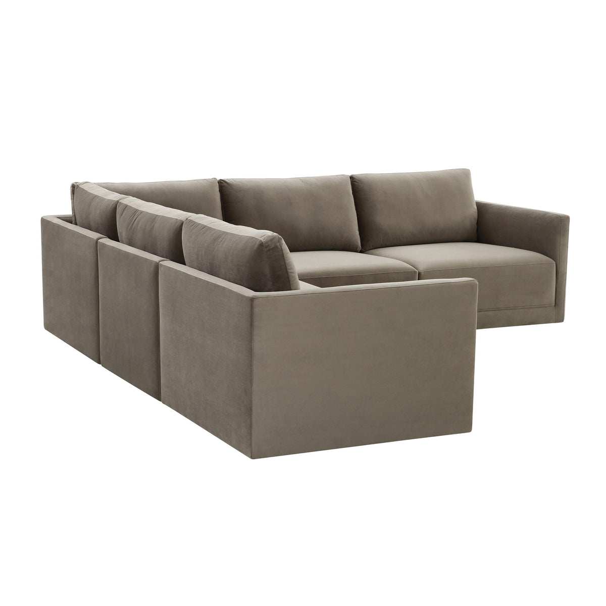Willow 5 Piece Performance Velvet Modular L Sectional - Image 3