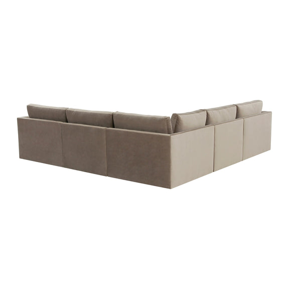 Willow 5 Piece Performance Velvet Modular L Sectional - Image 4