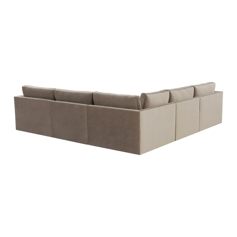 Willow 5 Piece Performance Velvet Modular L Sectional - Image 4