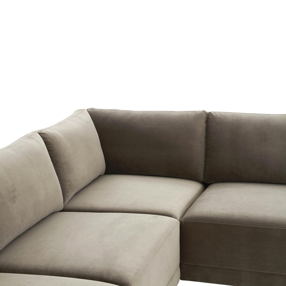 Willow 5 Piece Performance Velvet Modular L Sectional - Image 5