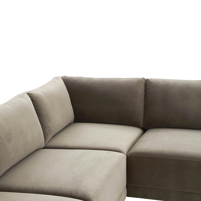 Willow 5 Piece Performance Velvet Modular L Sectional - Image 5