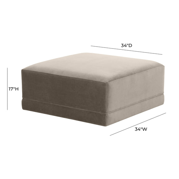 Willow Performance Velvet Modular Ottoman - Image 4