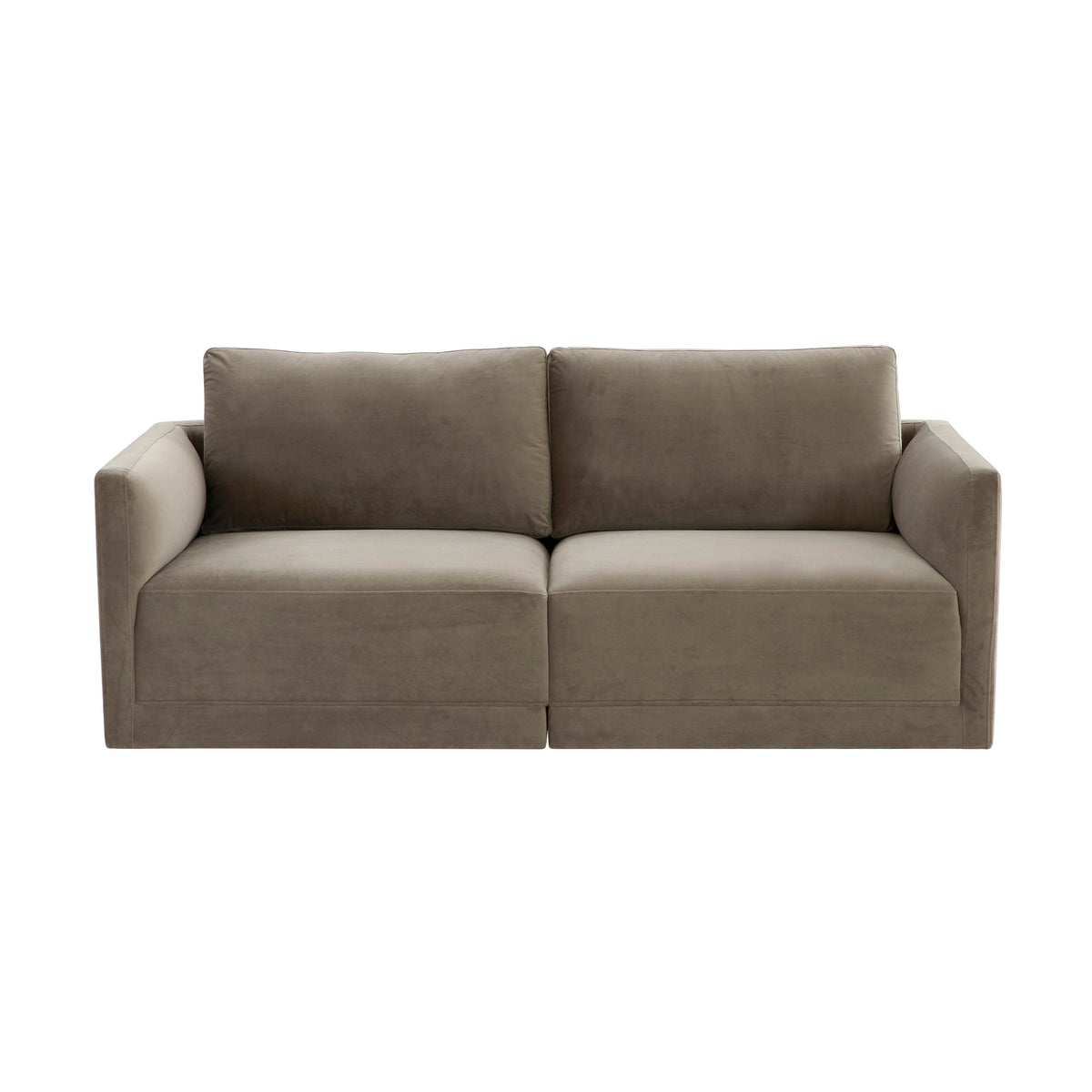 Willow 74" Performance Velvet Modular Loveseat - Image 3