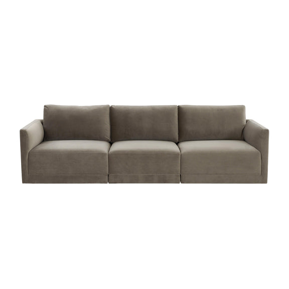 Willow 105" Performance Velvet Modular Sofa - Image 3