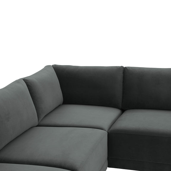 Willow 5 Piece Performance Velvet Modular L Sectional - Image 11