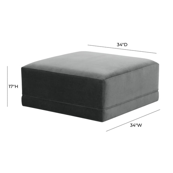 Willow Performance Velvet Modular Ottoman - Image 8