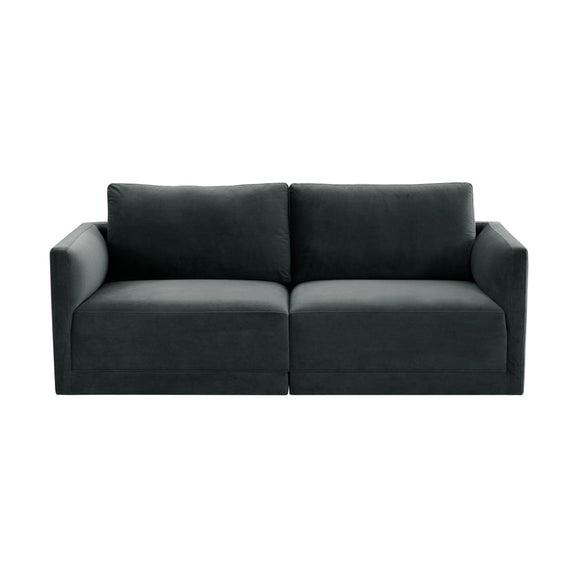 Willow 74" Performance Velvet Modular Loveseat - Image 9
