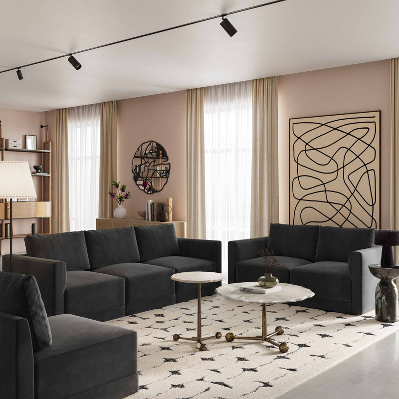 Willow 105" Performance Velvet Modular Sofa - Image 8