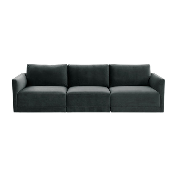 Willow 105" Performance Velvet Modular Sofa - Image 9