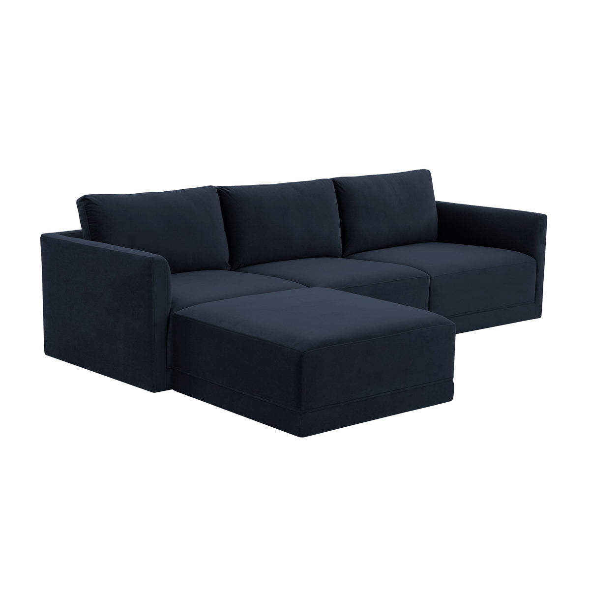 Willow 4 Piece Performance Velvet Modular Sectional - Image 13