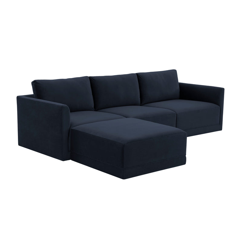 Willow 4 Piece Performance Velvet Modular Sectional - Image 13