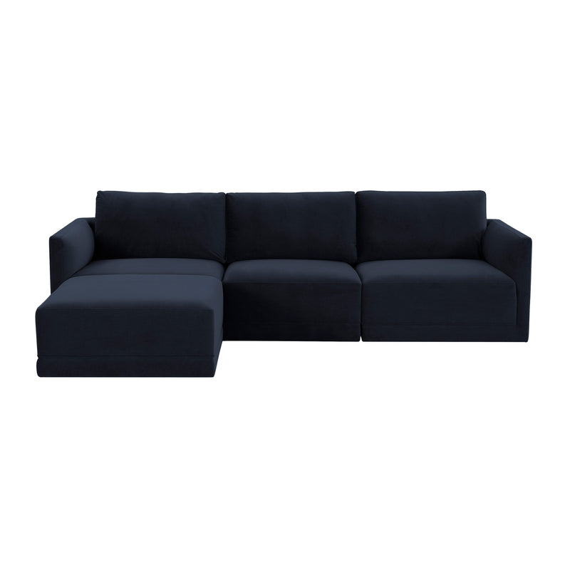 Willow 4 Piece Performance Velvet Modular Sectional - Image 15