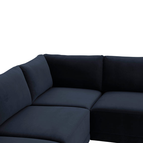 Willow 5 Piece Performance Velvet Modular L Sectional - Image 17