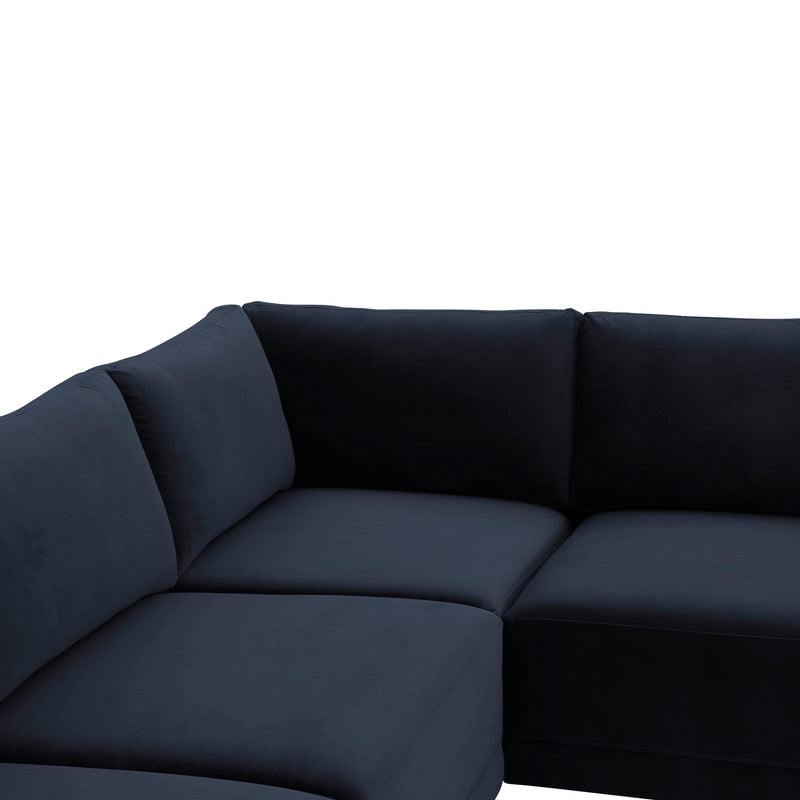 Willow 5 Piece Performance Velvet Modular L Sectional - Image 17