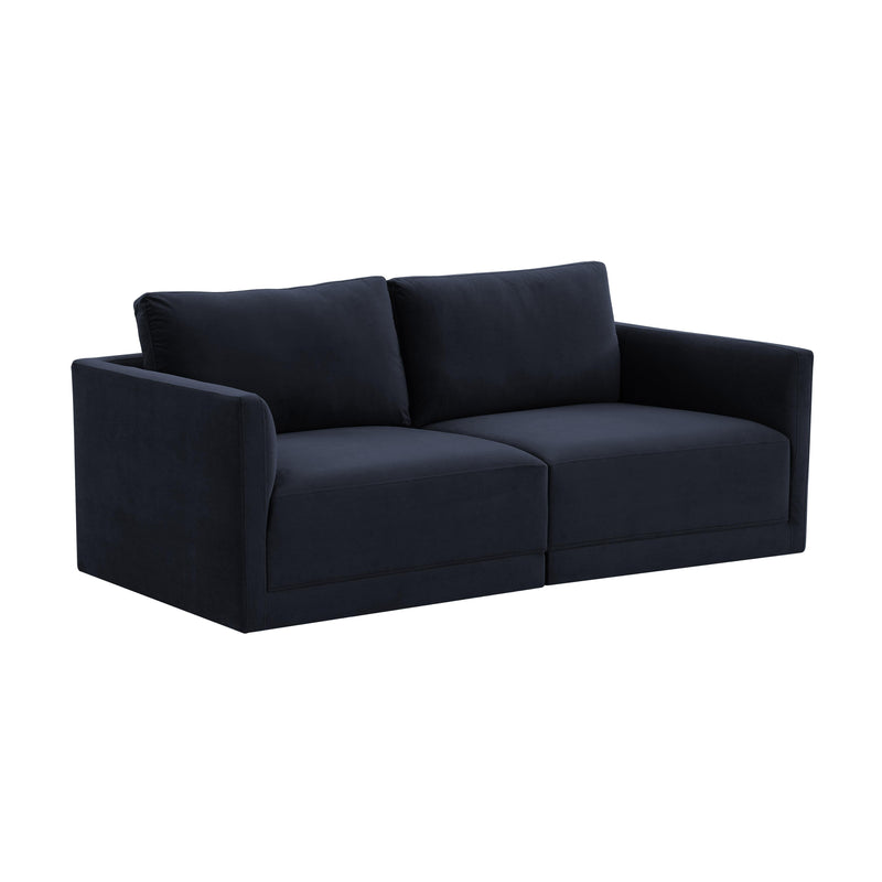 Willow 74" Performance Velvet Modular Loveseat - Image 13