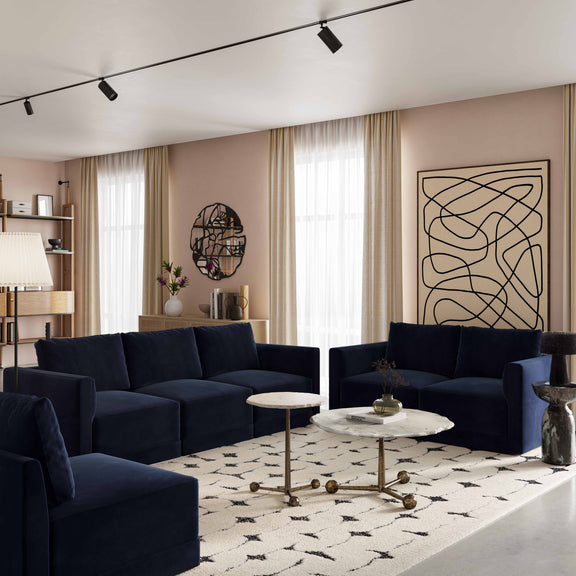 Willow 105" Performance Velvet Modular Sofa - Image 18