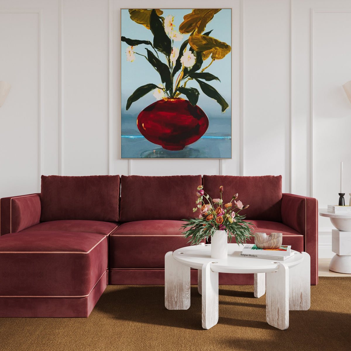 Willow 4 Piece Performance Velvet Modular Sectional - Image 20