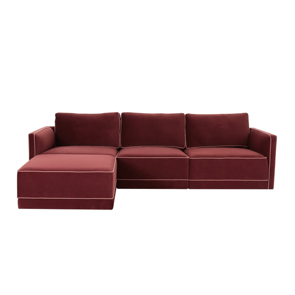Willow 4 Piece Performance Velvet Modular Sectional - Image 21