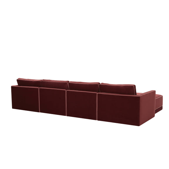 Willow 6 Piece Performance Velvet Modular U Sectional - Image 4