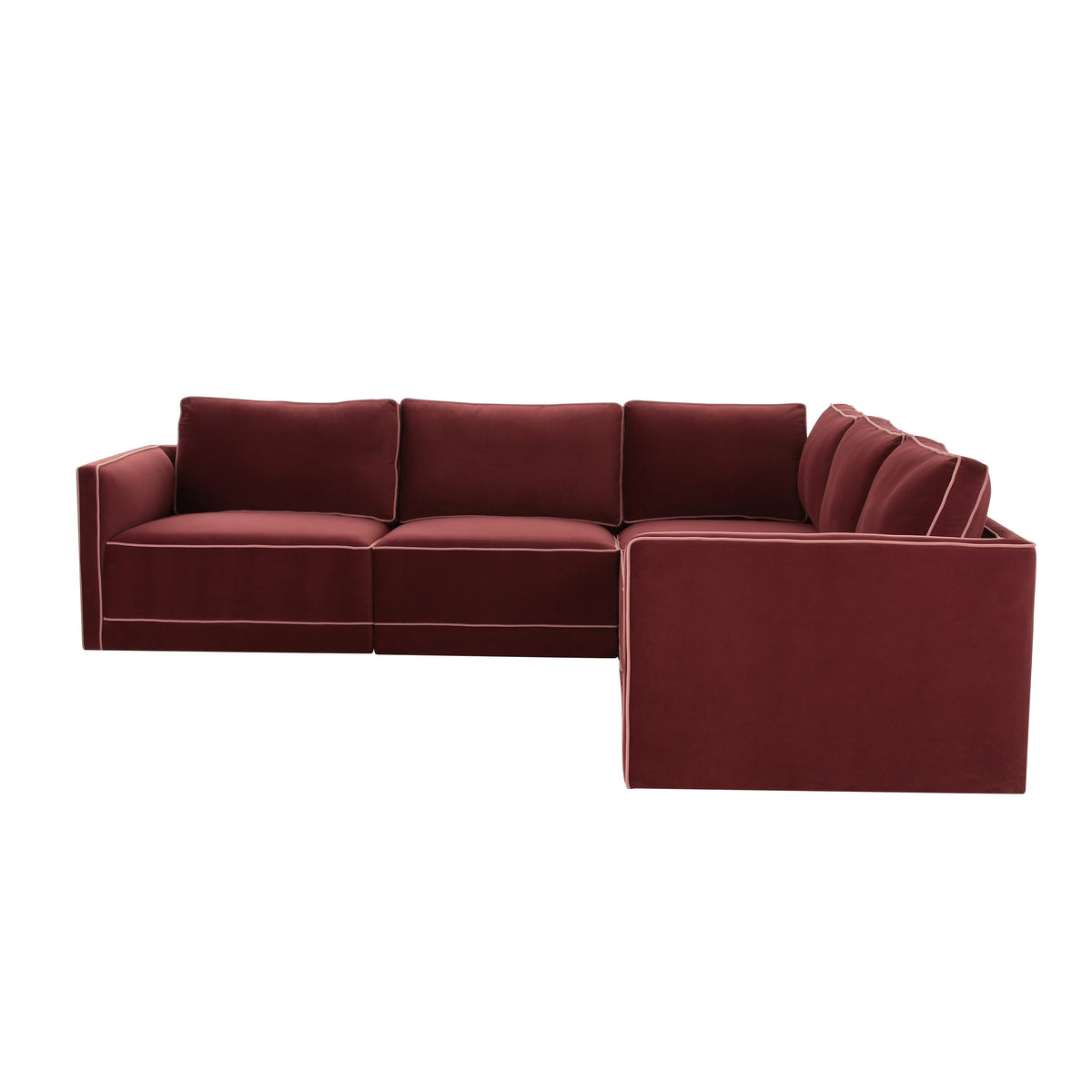 Willow 5 Piece Performance Velvet Modular L Sectional - Image 19