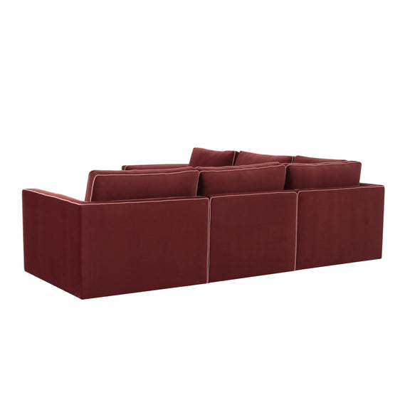 Willow 5 Piece Performance Velvet Modular L Sectional - Image 21