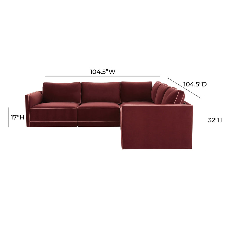 Willow 5 Piece Performance Velvet Modular L Sectional - Image 22