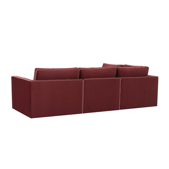 Willow 5 Piece Performance Velvet Modular Left Facing Sectional - Image 4