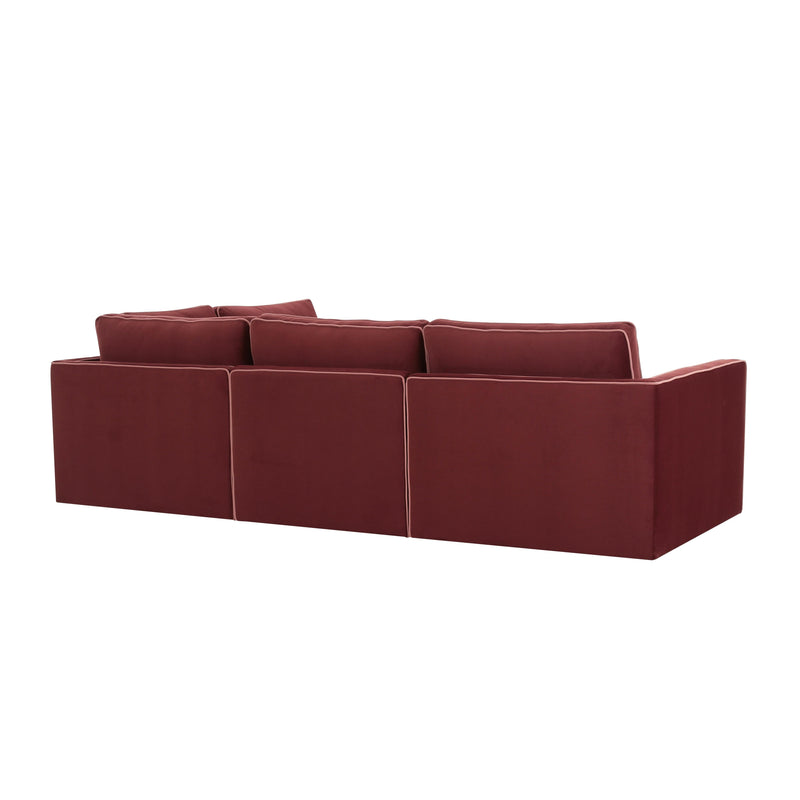 Willow 5 Piece Performance Velvet Modular Right Facing Sectional - Image 5