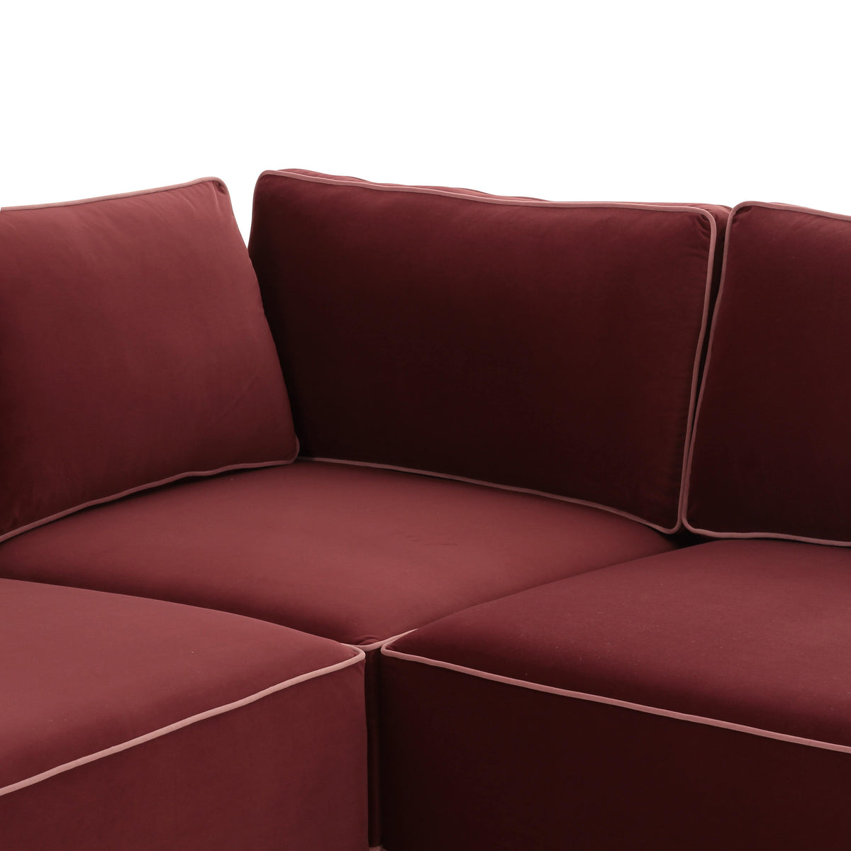 Willow 7 Piece Performance Velvet Modular Large Chaise Sectional - Image 4