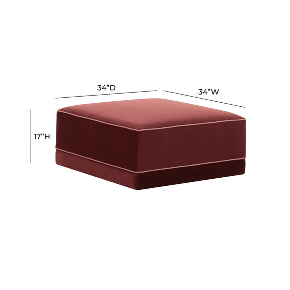Willow Performance Velvet Modular Ottoman - Image 15