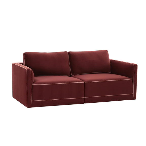 Willow 74" Performance Velvet Modular Loveseat - Image 21