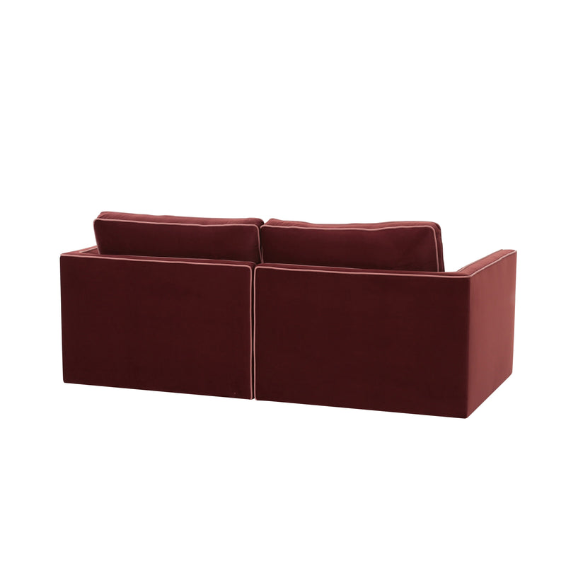 Willow 74" Performance Velvet Modular Loveseat - Image 22